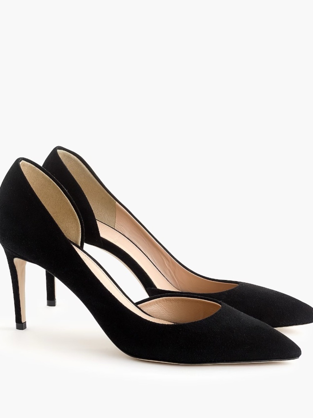 J. Crew Black Lucie Suede Pumps